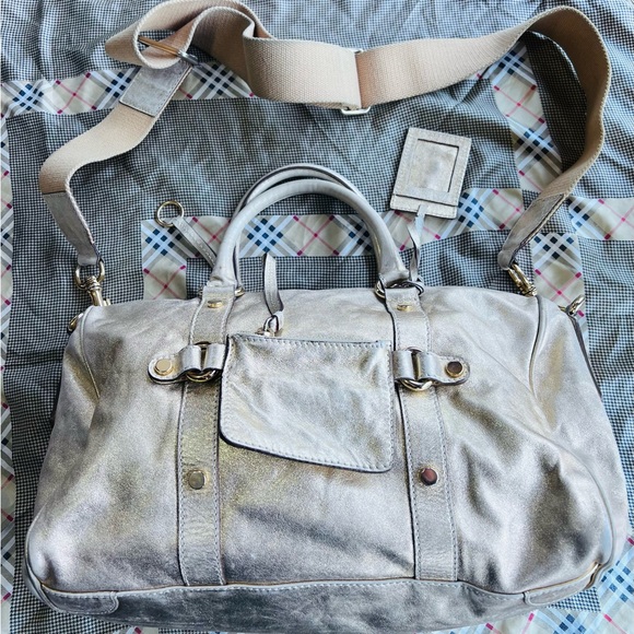 100% Auth Dolce Gabbana Golden Box Satchel Distressed Leather Shoulder Bag - Picture 4 of 12